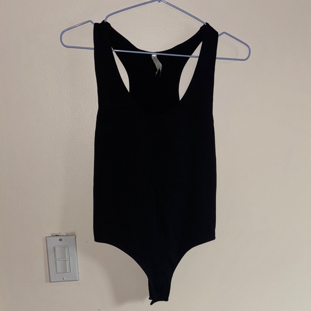 Racerback Black Bodysuit